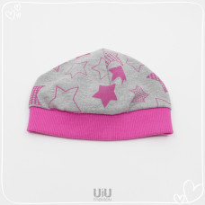 Mütze Grösse 41-43cm "Sterne wild pink"